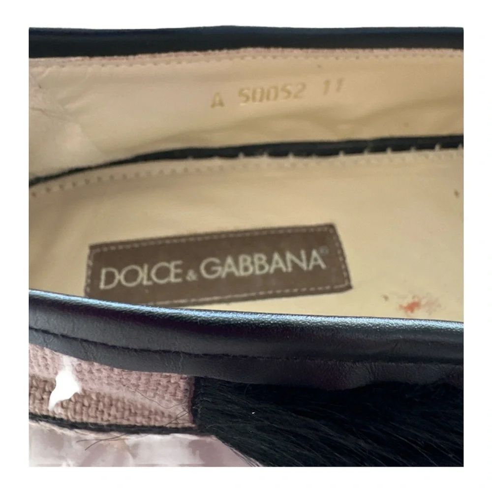Dolce & Gabbana Women's Flats Leopard-print fabric Espadrilles Sz. 11